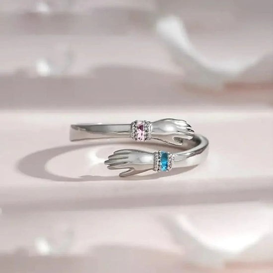 Anillo Abrazo Eterno con piedras de nacimiento - Moroveta