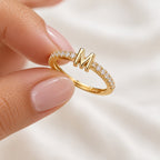 Anillo ajustable con inicial - Moroveta