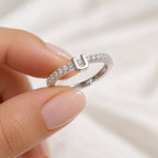 Anillo ajustable con inicial - Moroveta