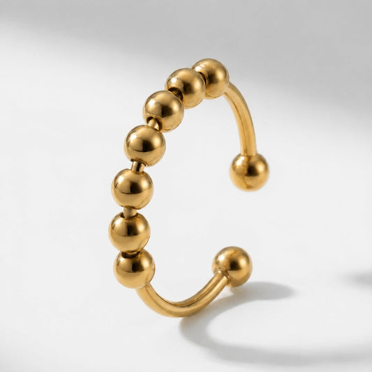 Anillo antiestrés ajustable con bolitas móviles - Moroveta