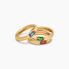 Anillo apilable con piedra natal - Moroveta