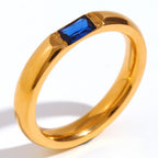 Anillo apilable con piedra natal - Moroveta