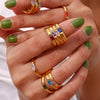 Anillo apilable con piedra natal - Moroveta