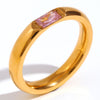 Anillo apilable con piedra natal - Moroveta
