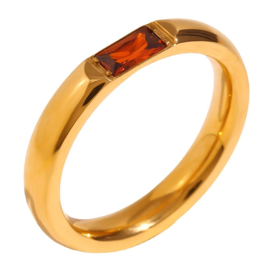 Anillo apilable con piedra natal - Moroveta
