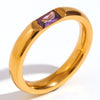Anillo apilable con piedra natal - Moroveta