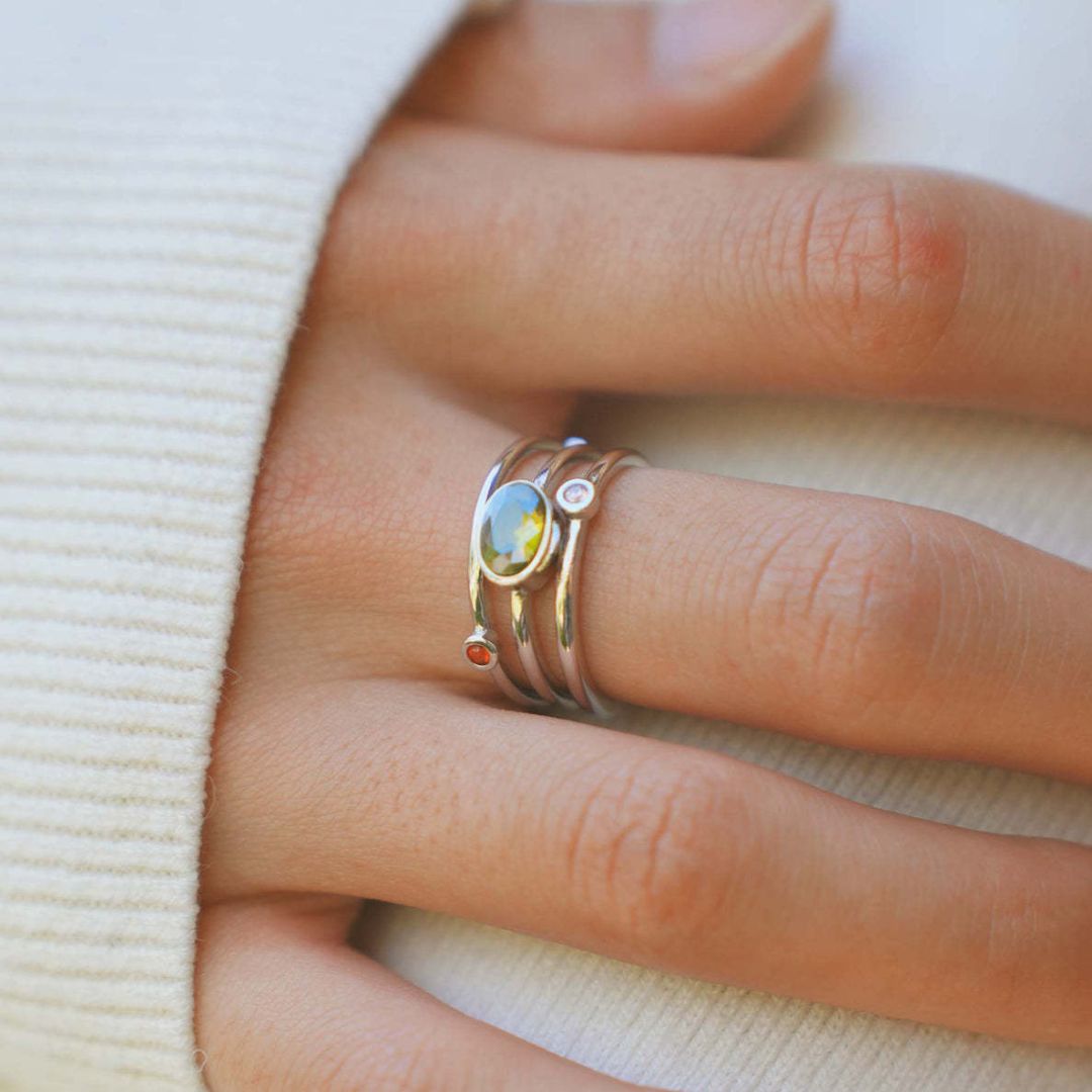 Anillo Apilable Familia - Moroveta