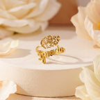 Anillo con nombre y flor de nacimiento - Moroveta
