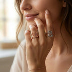 Anillo con nombre y flor de nacimiento - Moroveta
