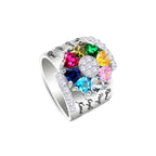 Anillo con nombres y piedras de nacimiento - Moroveta