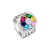 Anillo con nombres y piedras de nacimiento - Moroveta