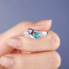 Anillo con nombres y piedras de nacimiento - Moroveta