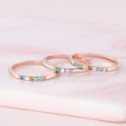 Anillo con Piedras de Nacimiento personalizado - Moroveta