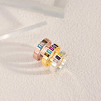 Anillo con piedras natales de los hijos - Moroveta