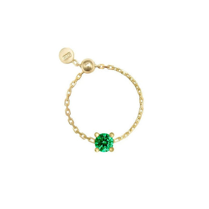 Anillo de cadena con piedra brillante - Moroveta