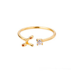 Anillo de inicial ajustable - Moroveta