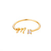 Anillo de inicial ajustable - Moroveta