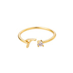 Anillo de inicial ajustable - Moroveta