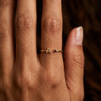 Anillo de inicial con piedra de nacimiento (Oferta 2X1) - Moroveta