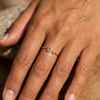 Anillo de inicial con piedra de nacimiento (Oferta 2X1) - Moroveta