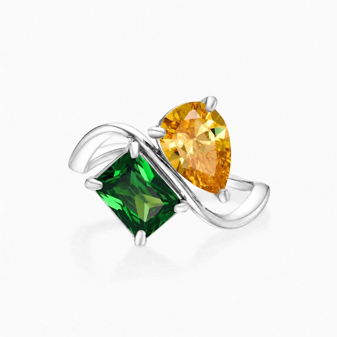 Anillo dos piedras - Moroveta