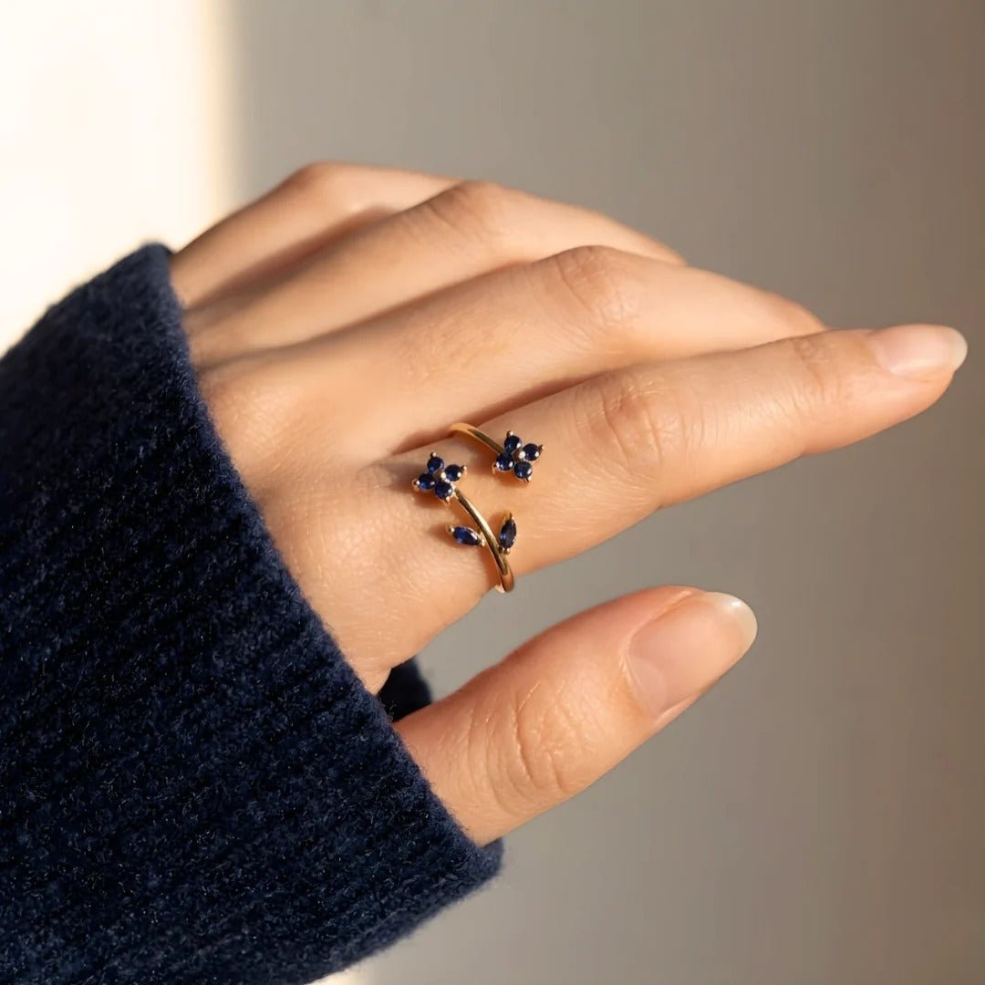 Anillo Flora Zafiro - Moroveta
