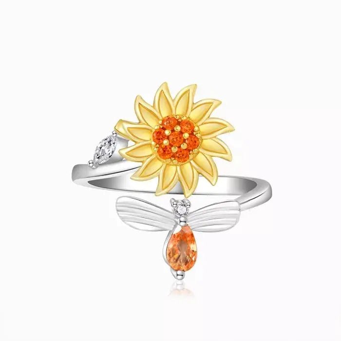 Anillo giratorio Girasol antiestrés - Moroveta