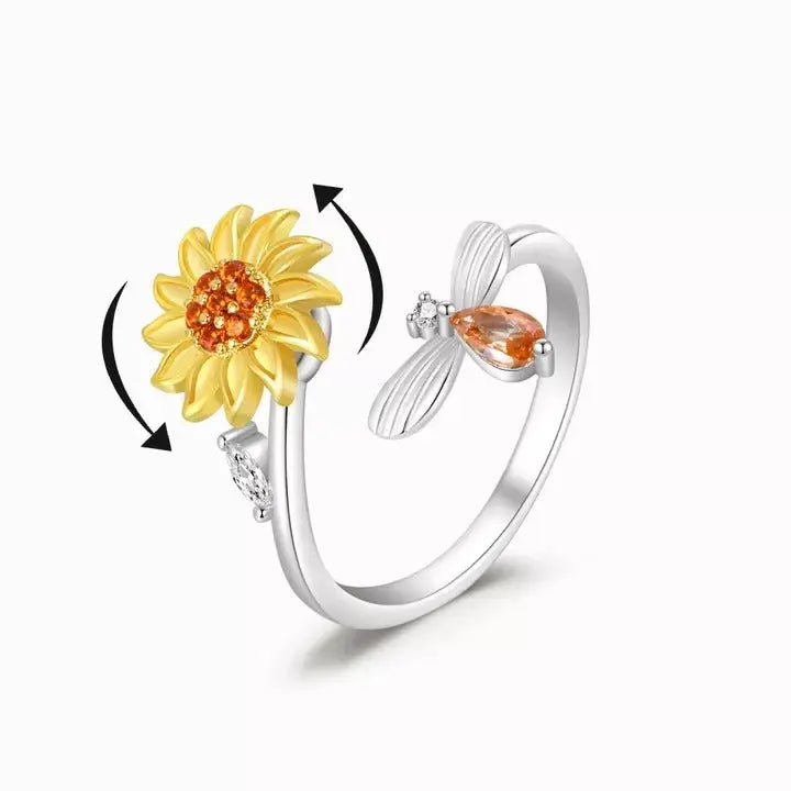 Anillo giratorio Girasol antiestrés - Moroveta