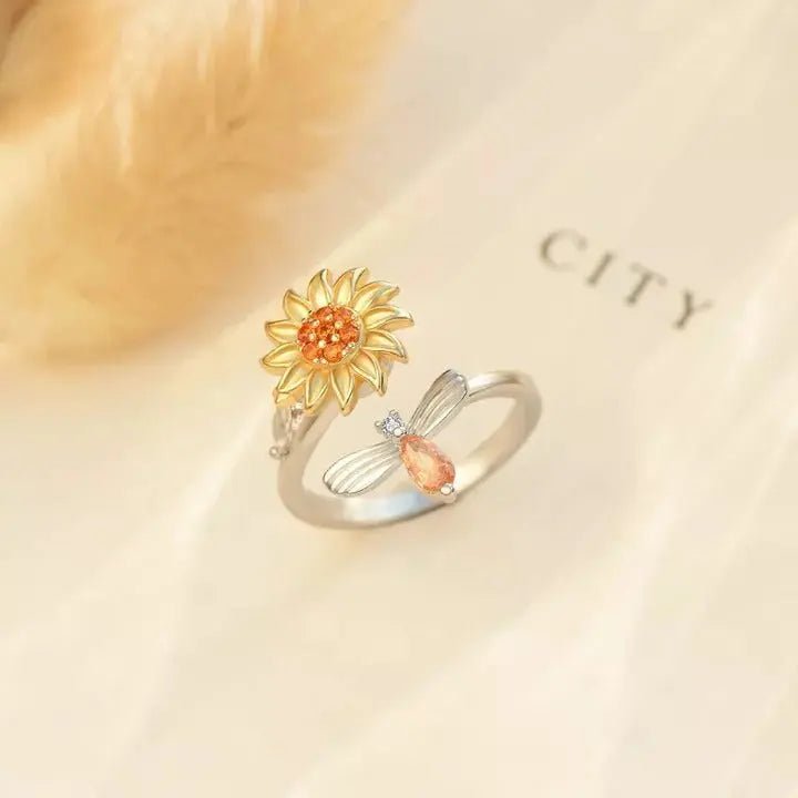 Anillo giratorio Girasol antiestrés - Moroveta
