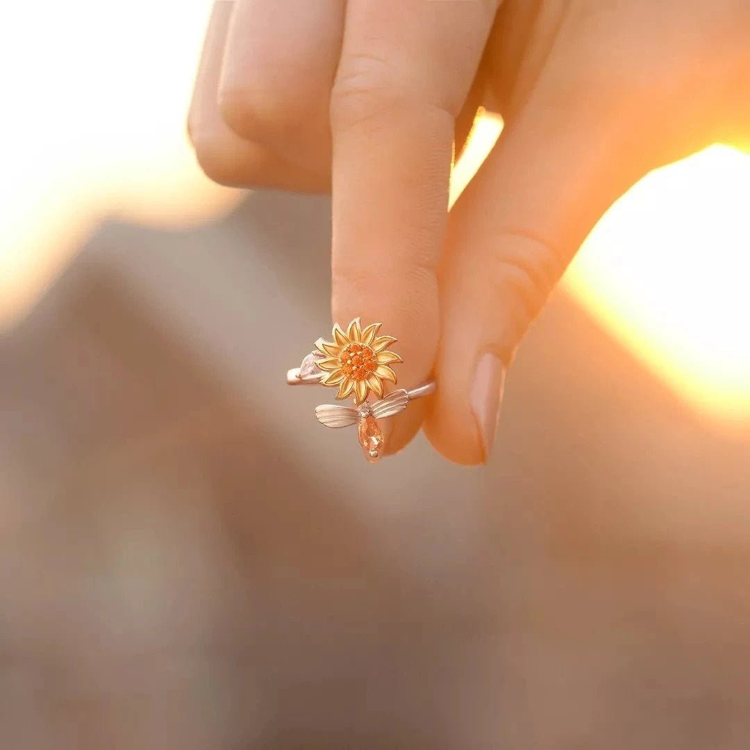 Anillo giratorio Girasol antiestrés - Moroveta