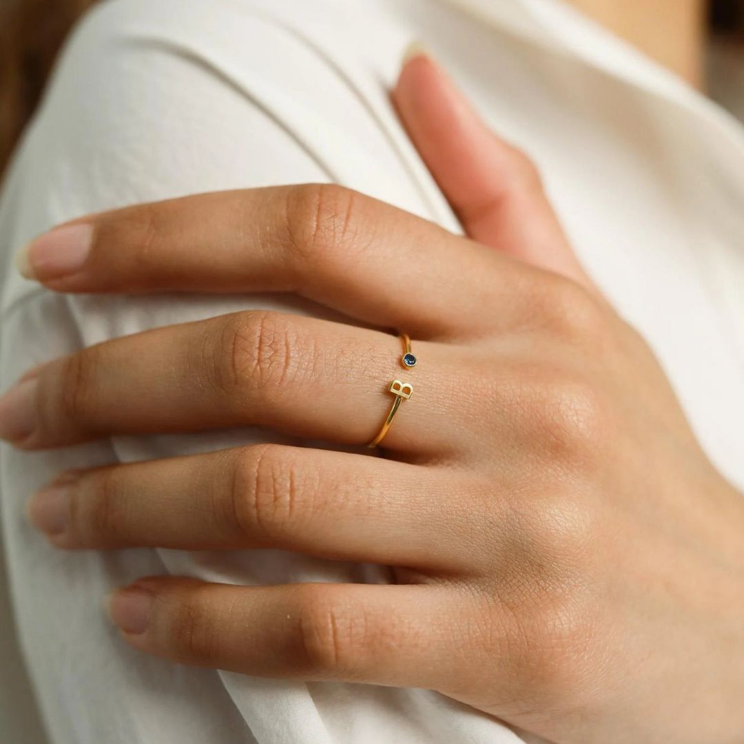 Anillo Inicial con Piedra de Nacimiento - (Oferta 2x1) - Moroveta