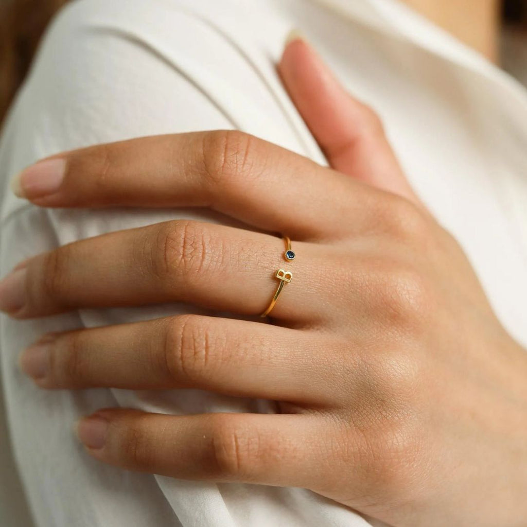 Anillo Inicial con Piedra de Nacimiento - (Oferta 2x1) - Moroveta