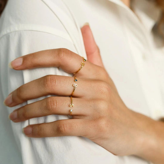 Anillo Inicial con Piedra de Nacimiento - (Oferta 2x1) - Moroveta