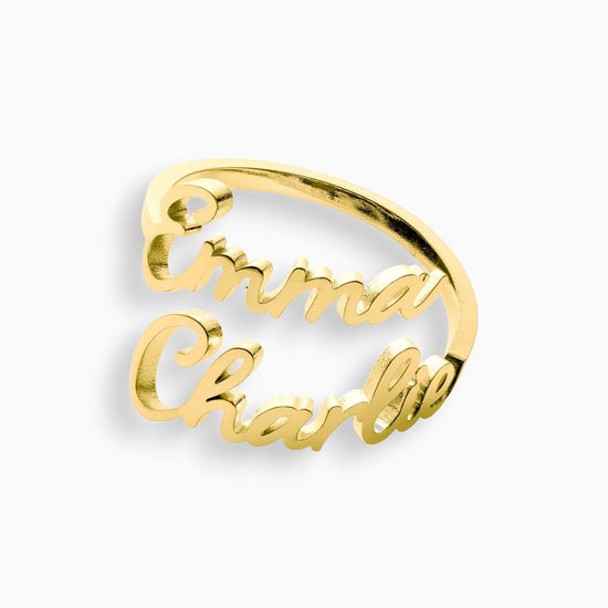 Anillo personalizado con dos nombres - Moroveta