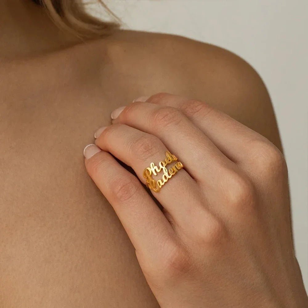Anillo personalizado con dos nombres - Moroveta