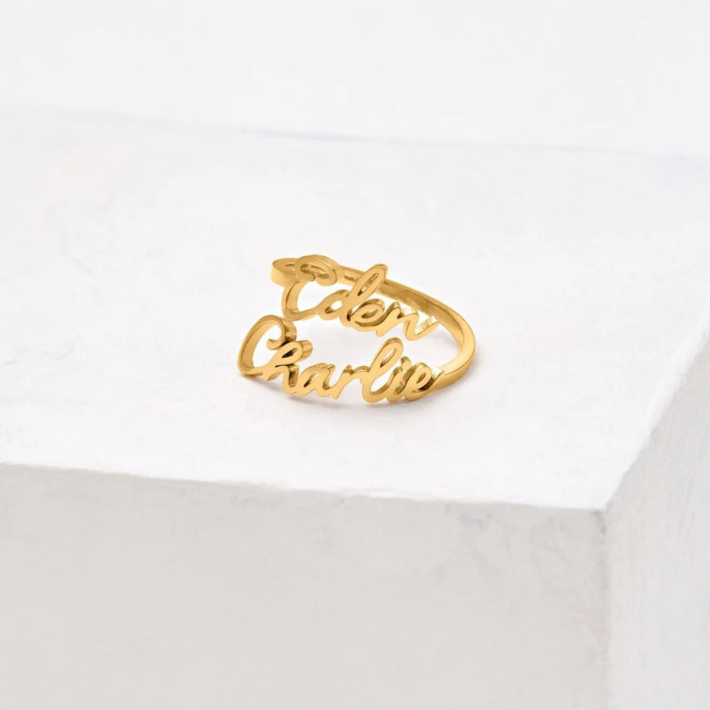 Anillo personalizado con dos nombres - Moroveta