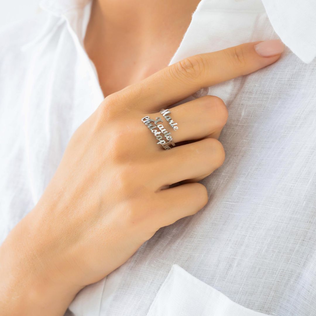 Anillo personalizado con hasta 4 nombres - Moroveta