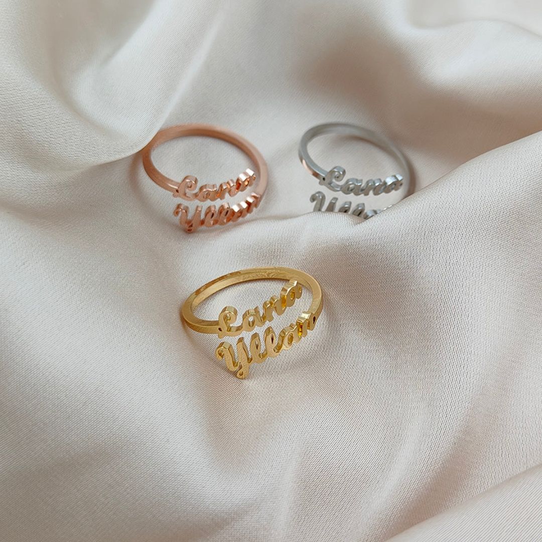 Anillo personalizado con hasta 4 nombres - Moroveta