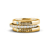 Anillo personalizado con nombres y piedras de nacimiento - Moroveta