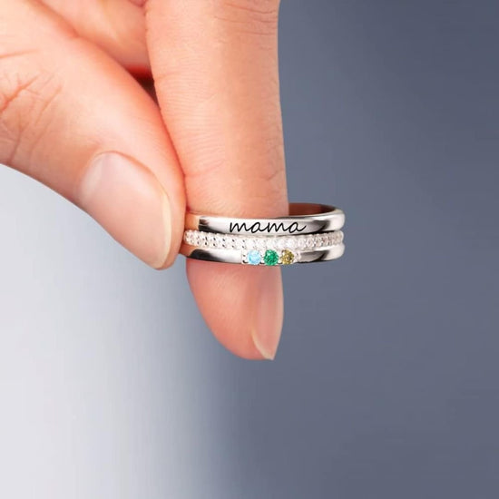 Anillo personalizado con piedras de nacimiento - Moroveta