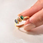 Anillo personalizado con piedras natales - Moroveta