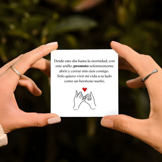 Anillo Promesa de Amor - Juego de Anillos de Pareja - Moroveta