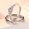 Anillos ajustables con cristal y eslabones entrelazados (2 piezas) - Moroveta