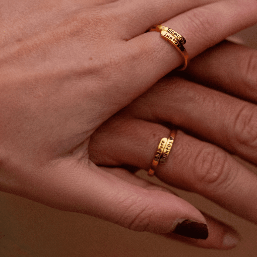 Anillos ajustables "Siempre juntos" - Moroveta