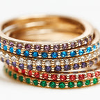Anillos apilables con piedras de nacimiento - Moroveta