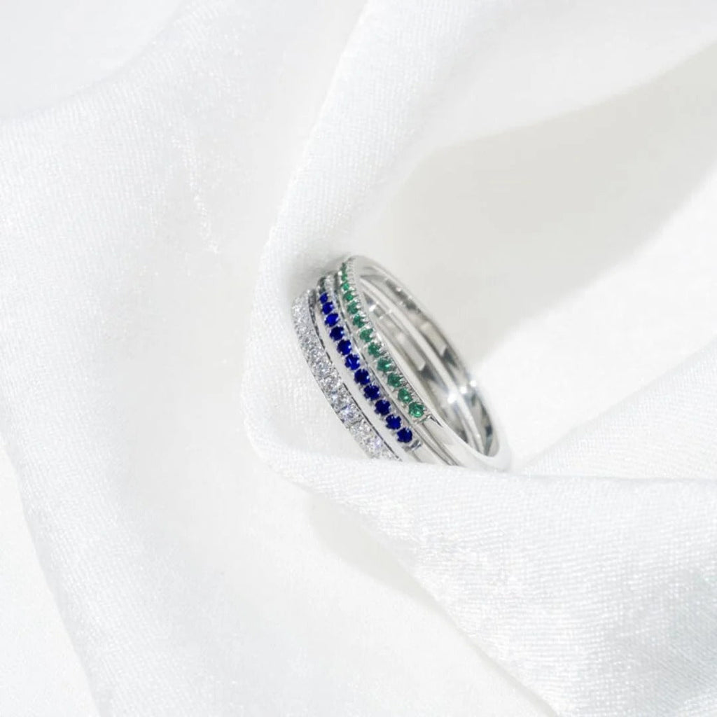 Anillos apilables con piedras de nacimiento - Moroveta