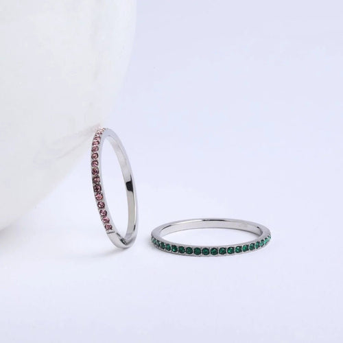 Anillos apilables con piedras de nacimiento - Moroveta