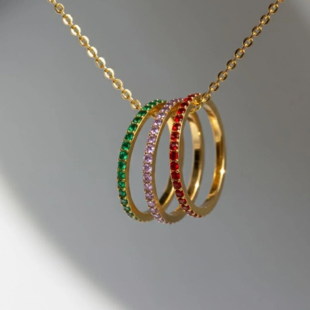 Anillos apilables con piedras de nacimiento - Moroveta