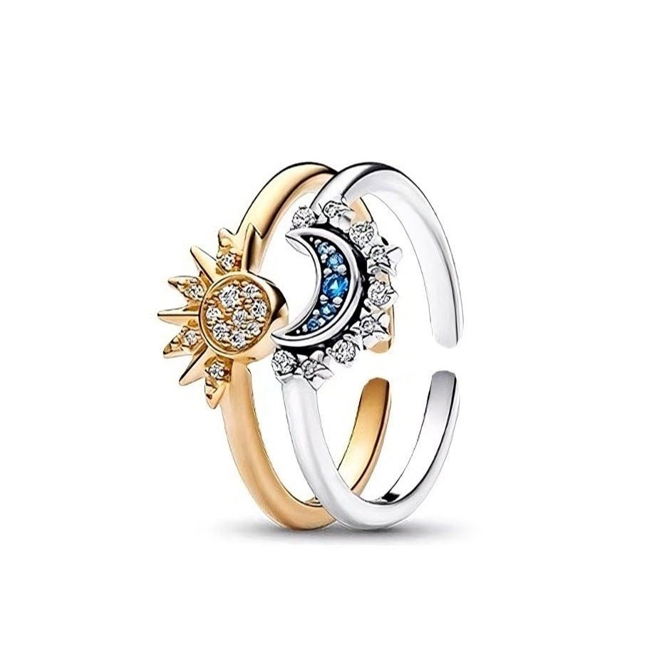 Anillos Sol y Luna celestiales - Moroveta