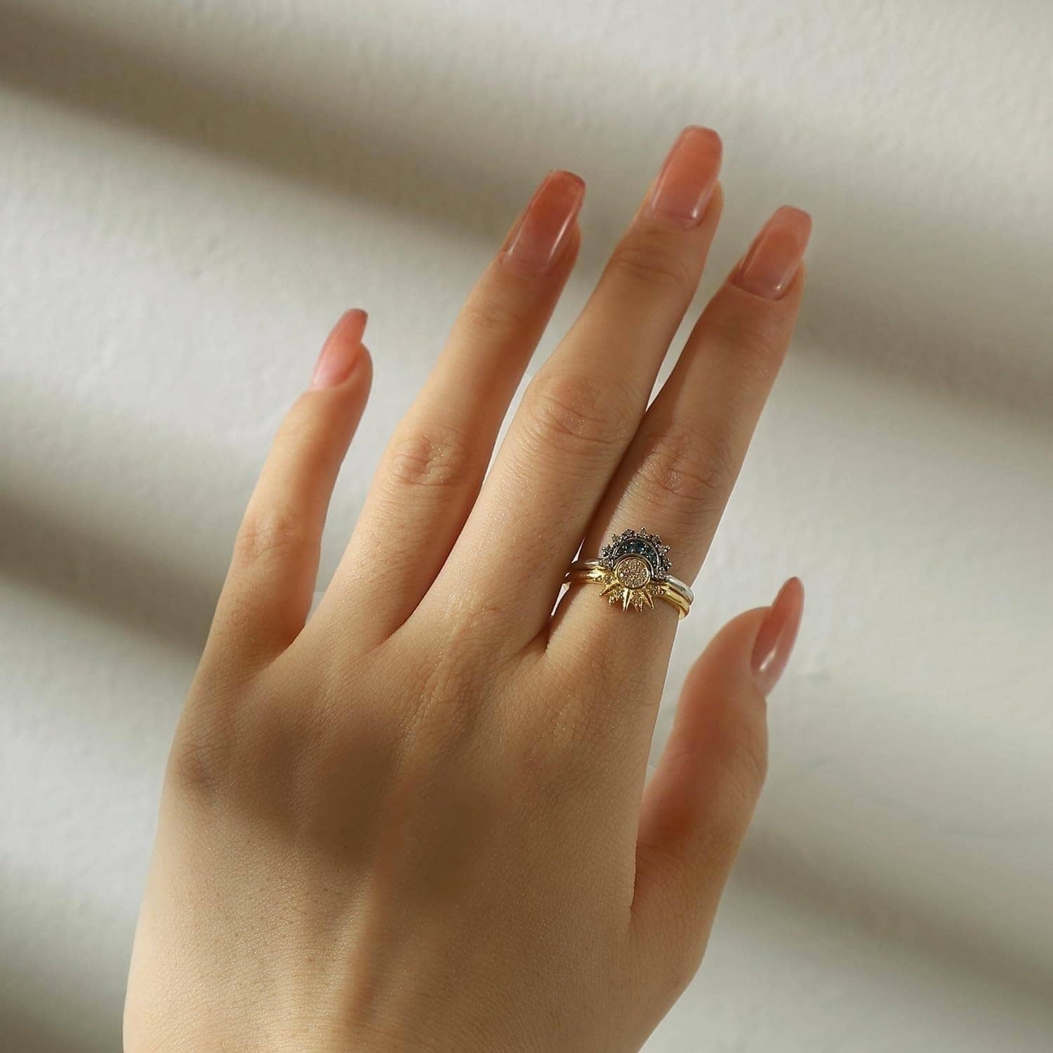 Anillos Sol y Luna celestiales - Moroveta